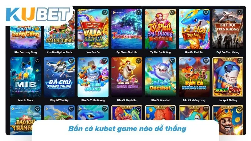 Danh sách game săn cá với lượt chơi top đầu