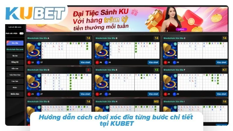 Quy trình tham gia trải nghiệm xóc đĩa tại KUBET