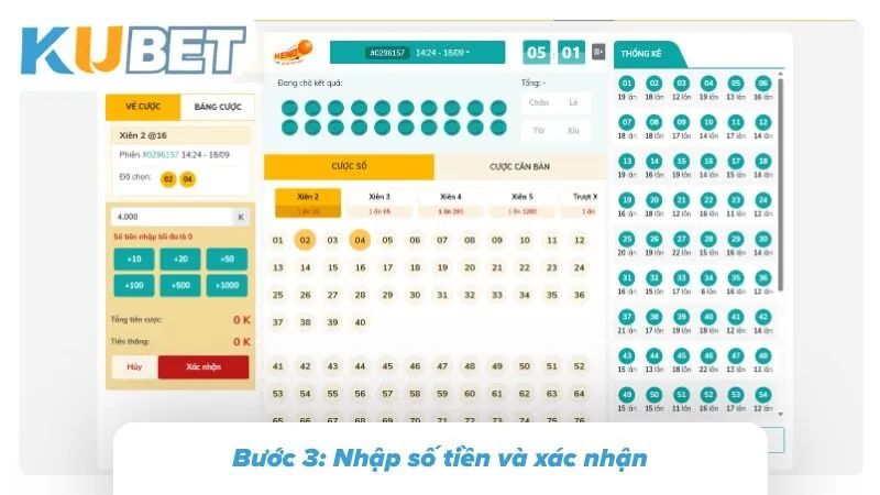 Keno Kubet — Hướng Dẫn Chơi Keno Trực Tuyến Chi Tiết Xác nhận đặt cược và đợi kết quả