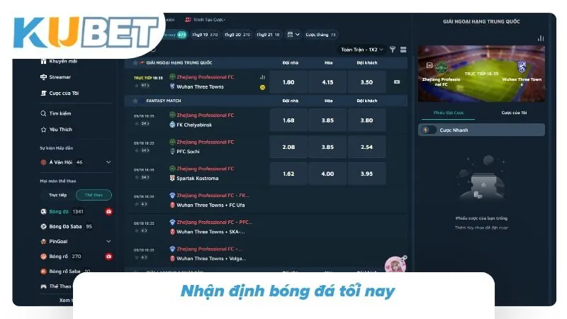 Soi Kèo Bóng Đá Hôm Nay - Nhận Định Tỷ Lệ Từ Chuyên Gia Chuyên mục nhận định bóng đá hằng ngày tại Kubet