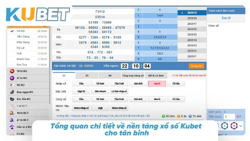 Xổ Số Kubet - Sảnh Lô Đề Trực Tuyến Tỷ Lệ 1 Ăn 99.5 2026 Nắm rõ bản chất nền tảng giúp anh em tránh rủi ro mất tiền oan uổng