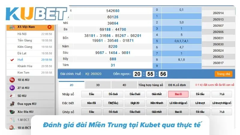 Xổ Số Kubet - Sảnh Lô Đề Trực Tuyến Tỷ Lệ 1 Ăn 99.5 2026 Khung giờ quay muộn hơn mang lại lợi thế chốt kèo phút chót hiếm có